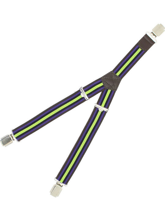 Breteli Pentru Copii ButicCochet Cu Cleme Metalice 25 Mm Dungi Multicolore Br145