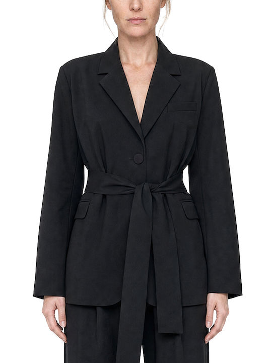 Moutaki Long Women's Blazer Black