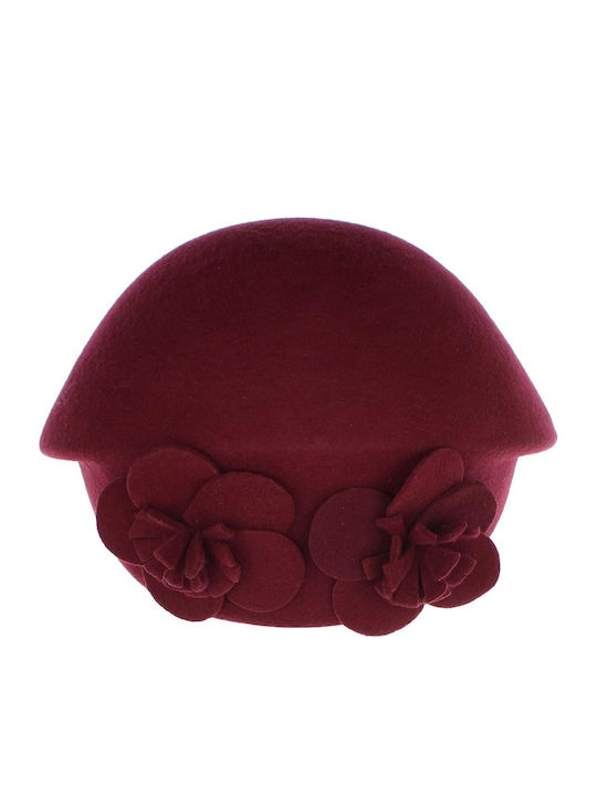 ButicCochet Pălărie Din Lână Burgundy Pentru Femei
