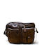 Leather Men's Messenger Bag Brown