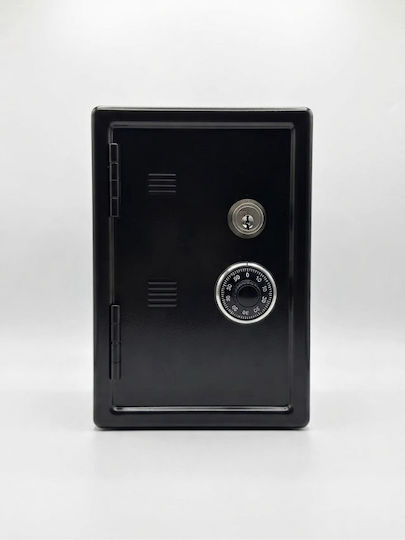 Spv T Касичка Метална Сейф Черна Security Safe Box Key Lock Mechanical Combination Lock Black