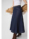 Damenröcke Midi Denim Marineblaue
