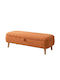 Hocker Für Das Wohnzimmer Mit Stoff Orange 90x35x45cm