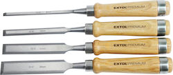 Dălți Extol Premium 8812420 Crv Mâner Fag 6-12-25mm