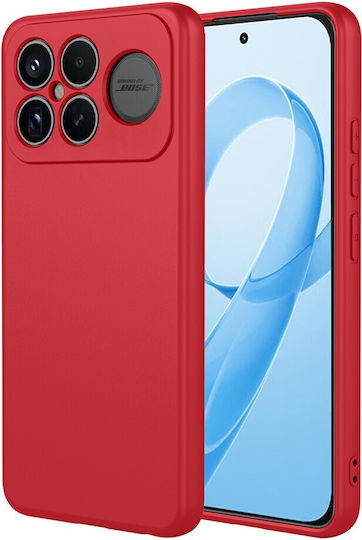 Soft Silicone Red Back Cover (Poco F8 Ultra)