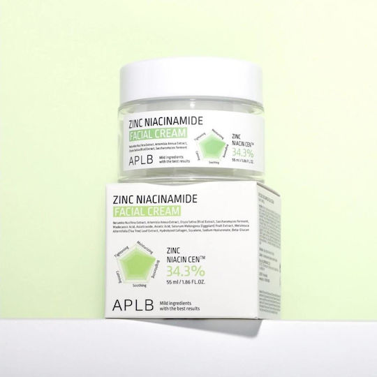 APLB Zinc Niacinamide Face Cream for Blemishes with Niacinamide 55ml