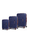 Newcom RCM Hart Reisekoffer Blau Maximale Höhe 76cm Set 3 Stück