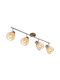 Globo Lighting Spot With 4 Lights In Brown Colour