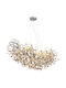 Globo Lighting Полилей с Кристали Сребрист 64138H3S