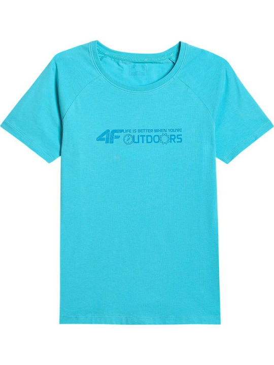 4F Women's Turquoise T-shirt