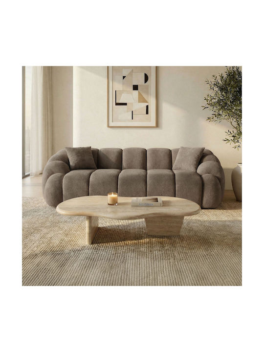 Octavio Τριθέσιος Καναπές Brown 233x80x70εκ.