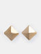 Luigi Ohrringe Stecknadelverschluss Geometrische Form Pyramide Gold