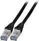 EFB S/FTP Kat.6a Gigabit Netzwerkkabel Ethernet 3m Schwarzes