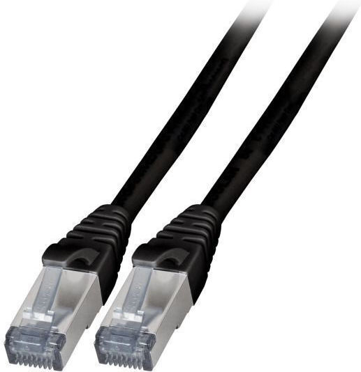 EFB S/FTP Kat.6a Gigabit Netzwerkkabel Ethernet 3m Schwarzes