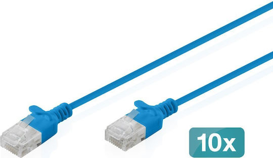 Digitus U/UTP Кат.6 (Gigabit) Мрежов Кабел Ethernet Син