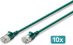 Digitus DK-1632-A-030S-G-10 F/FTP Cat.6a Καλώδιο Ethernet 3m Πράσινο 10τμχ Digitus DK-1632-A-030S-G-10 F/FTP Cat.6a Καλώδιο Ethernet 3m Πράσινο 10τμχ