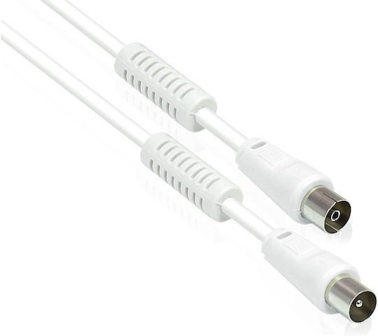 Good Connections Cablu De Antenă Coaxial De Sex Masculin - Coaxial De Sex Feminin Alb 10m S-PAK10 1 Bucată