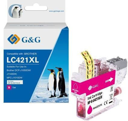 G&G Compatible Inkjet Printer Ink Brother Brother LC421XLM 500 Pages Magenta 1 Piece