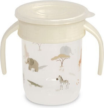 Interbaby Baby Trinklernbecher Kunststoff mit Griffen Beiges für 6m+ 240ml