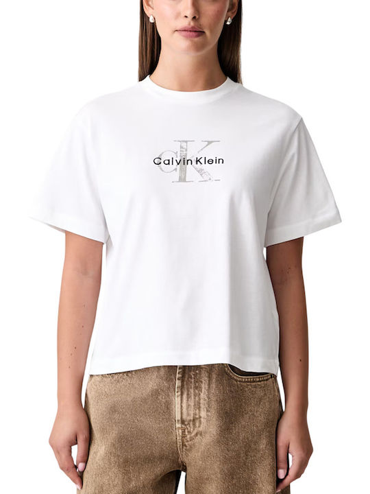 Calvin Klein Damen T-shirt Weiß