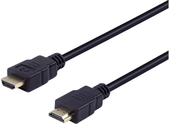 Equip HDMI 2.0 Καλώδιο HDMI male - HDMI male 0.5m Μαύρο