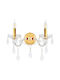 Artekko Modern Wall Lamp with E14 Socket Gold 20x20cm