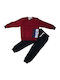 Kids Sweatpants Set With Top Burgundy