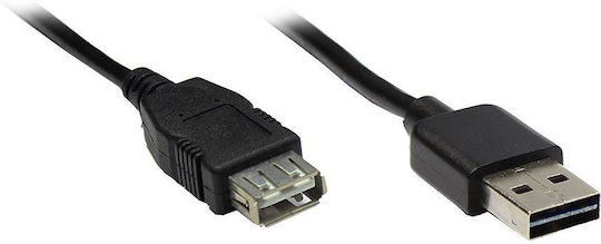 Good Connections USB 2.0 Кабел USB-A Мъжки - USB-A Женски Черен 2м 2511-EU02