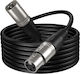 Fifine XLR мъжки кабел - Черен 1.8m