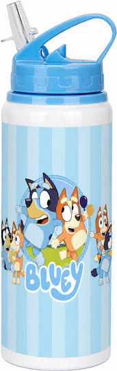 Digital Place Kinder Trinkflasche aus Aluminium Bluey Weiße 600ml