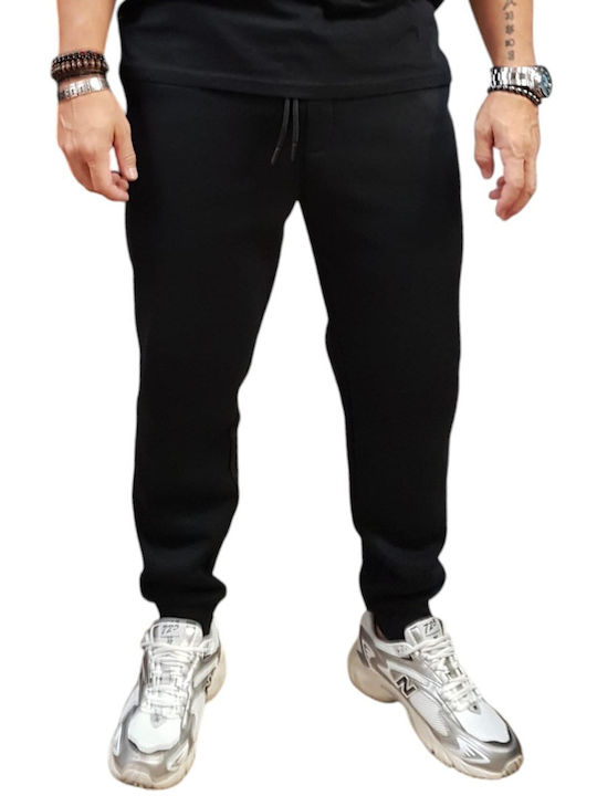 Jack & Jones Παντελόνι Φόρμας με Λάστιχο Black