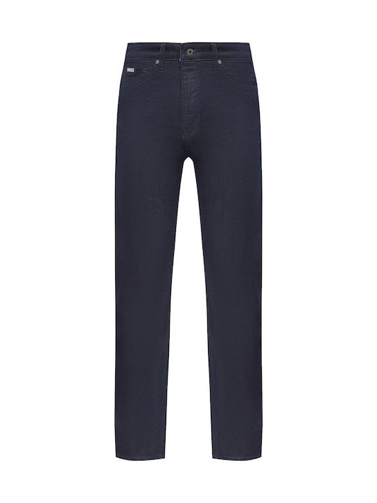 Men's Straight Stretch Jeans Pants Blue