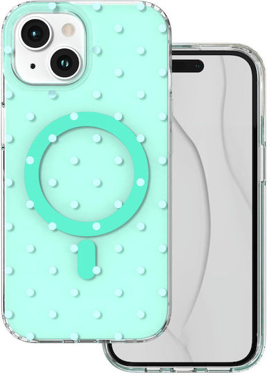 Bubble Dots Калъф за iPhone 15 6.1 Зелен