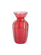 Beauty Home Decorative Glass Vase Red Diameter 10xHeight 19.5cm