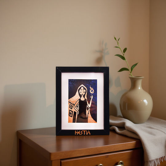 Inspiral Tree Copper Painting Goddess Hestia Frame 17.5 × 22.5 Cm