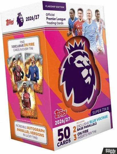 Topps 2026-27 Premier League Flagship Edition Super Tin 1 50 Карти Общо