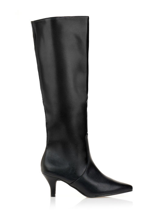 Damenstiefel mit Mittelhohem Absatz Schwarz