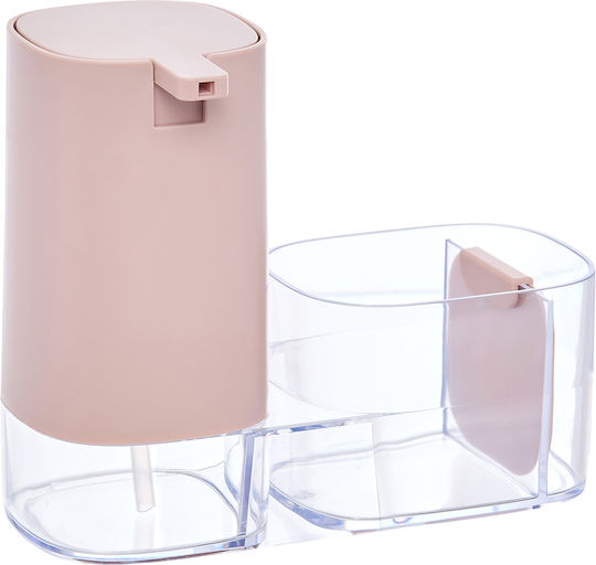 5Five Kitchen Dispenser Plastic with Sponge Holder Pink 540ml