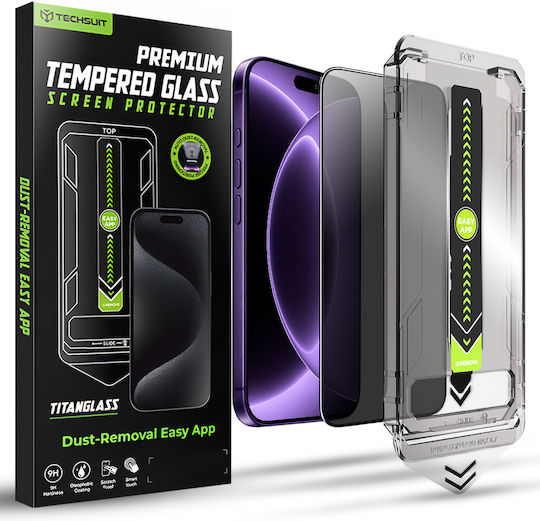 Techsuit Titanglass Fullcover iPhone 18 Pro Privacy Протектор За Мобилен Телефон