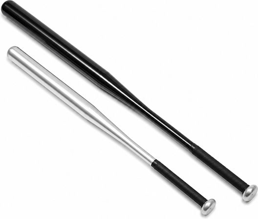 Set de două bâte de baseball Depox din aluminiu 63 cm/80 cm argintiu negru