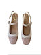 Damen Ballerinas Slingback Mit Riemen Rosa