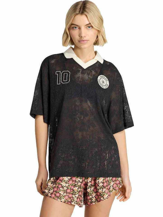 adidas Jersey Bluza Neagră / Albă