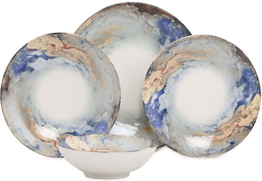 Hermia Multicolour Porcelain Dinnerware Set 24pcs