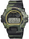 Casio Дигитален Мъжки Часовник 50мм На Батерия със Зелен Каучуков Каишка