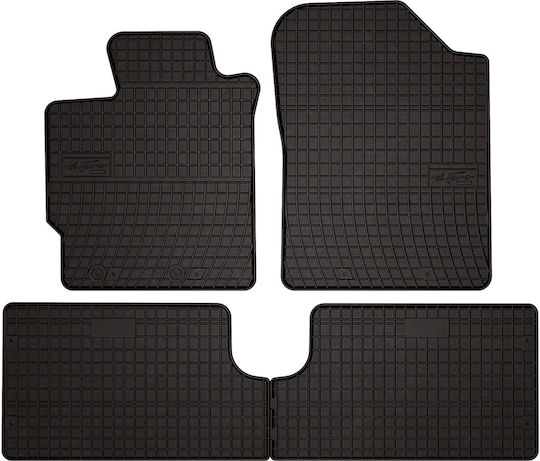 Gummifußmatten Toyota Yaris III Benzin 2011-2019 Schwarz Eingebaut