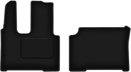 Black Velour Car Mats Mercedes Actros Mp4 Narrow Cabin 2011-2019