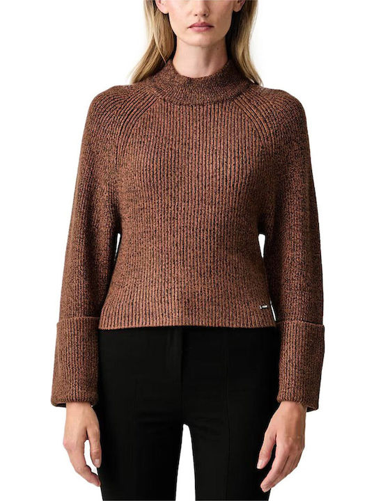 Damen Pullover Caramel/Espresso