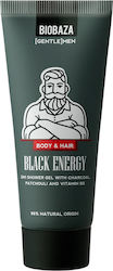 Biobaza Gel de duș și șampon 2 în 1 Black Energy cu cărbune 30 Ml