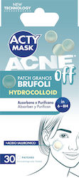 Acty Mask Plasturi pentru coșuri Acne Off Hydrocolloid Acid Hialuronic 2 X 30 Bucăți Acty Mask Plasturi pentru coșuri Acne Off Hydrocolloid Acid Hialuronic 2 X 30 Bucăți
