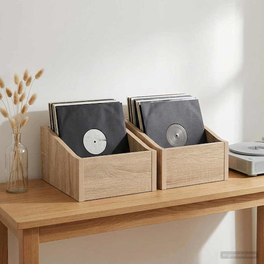 vidaXL LP Box 2 Pcs Sonoma Oak 23 x 33 x 16 cm Engineered Wood